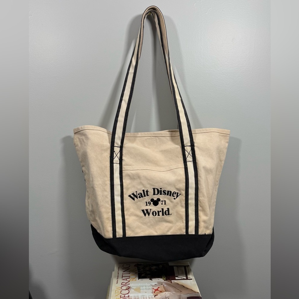 Disney Canvas Tote Bag - Black and Cream - Picture 1 of 16